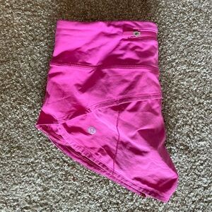 Size 0 sonic pink speed up shorts low rise.